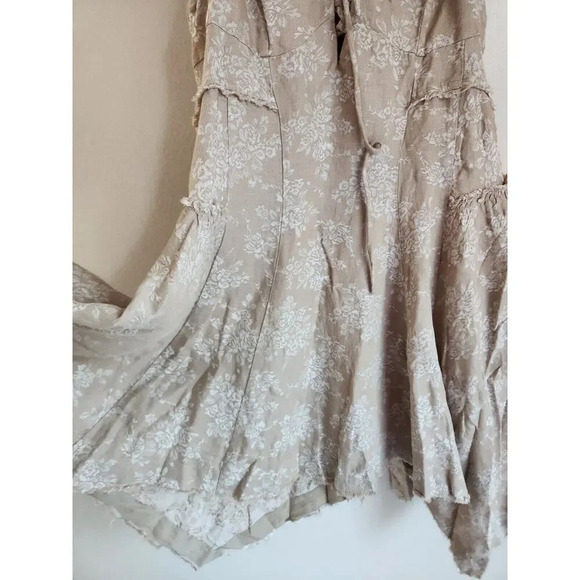 NWT By Anthropologie Corset Seamed Mini Dress Size Plus 1X Beige 9F408 - Picture 6 of 14